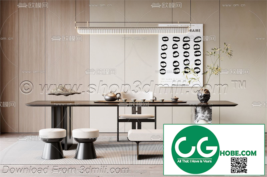 Tea Room 48 3D Model